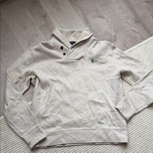 Ralph Lauren Cream Pullover with Green Logo